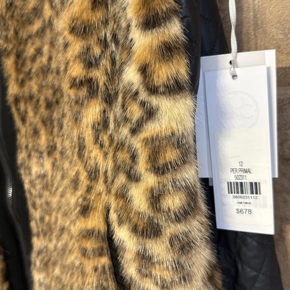 Per Se by CARLISLE Leopard Fur Print Reversible Vest size 12 NWT - Picture 7 of 11